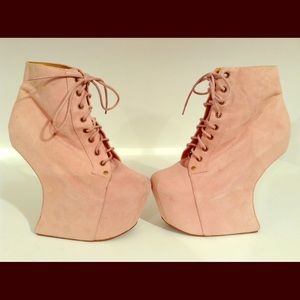 Jeffrey Campbell Night Lita Pink Suede Boot